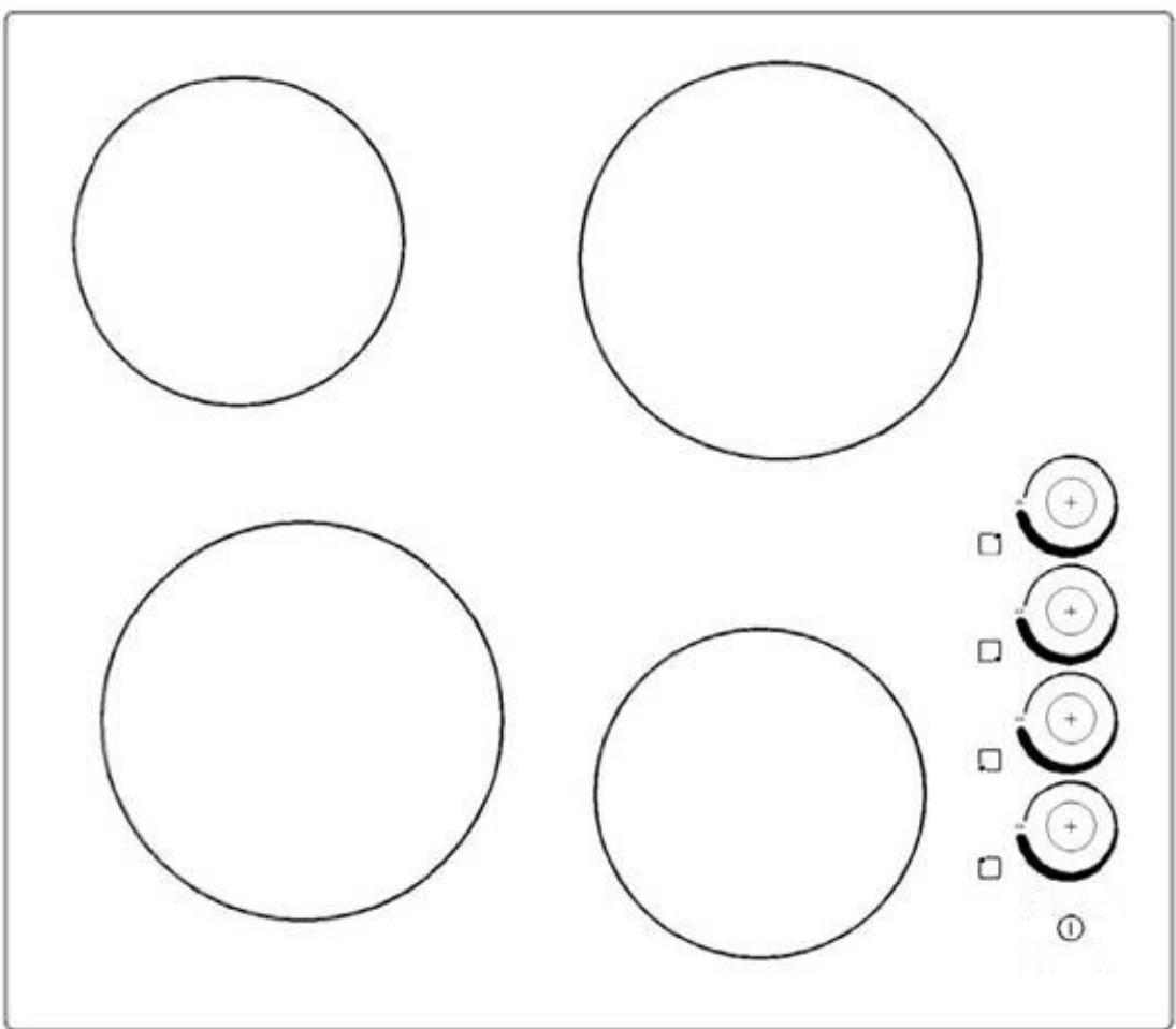 CANDY CHK46C - CHK46C Ceramic Hob Instruction Manual - 1