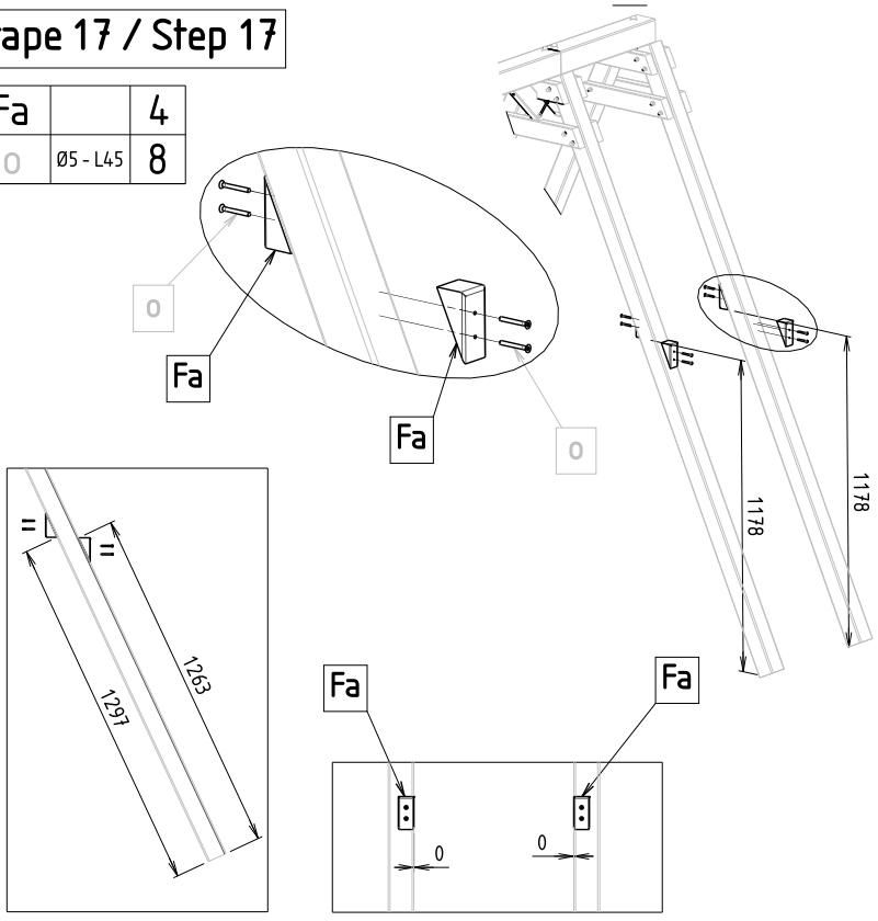 SOULET PRUNE - FLEUR - TREFLE - Montage pieds pour plateforme / Posts for platform - assembly - 11