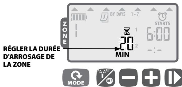 JARDIBRIC WPX - Réglage de la durée d'arrosage d'une zone - 1