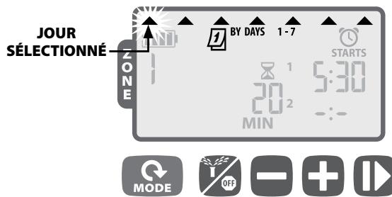 JARDIBRIC WPX - Réglage des jours d'arrosage d'une zone - 1