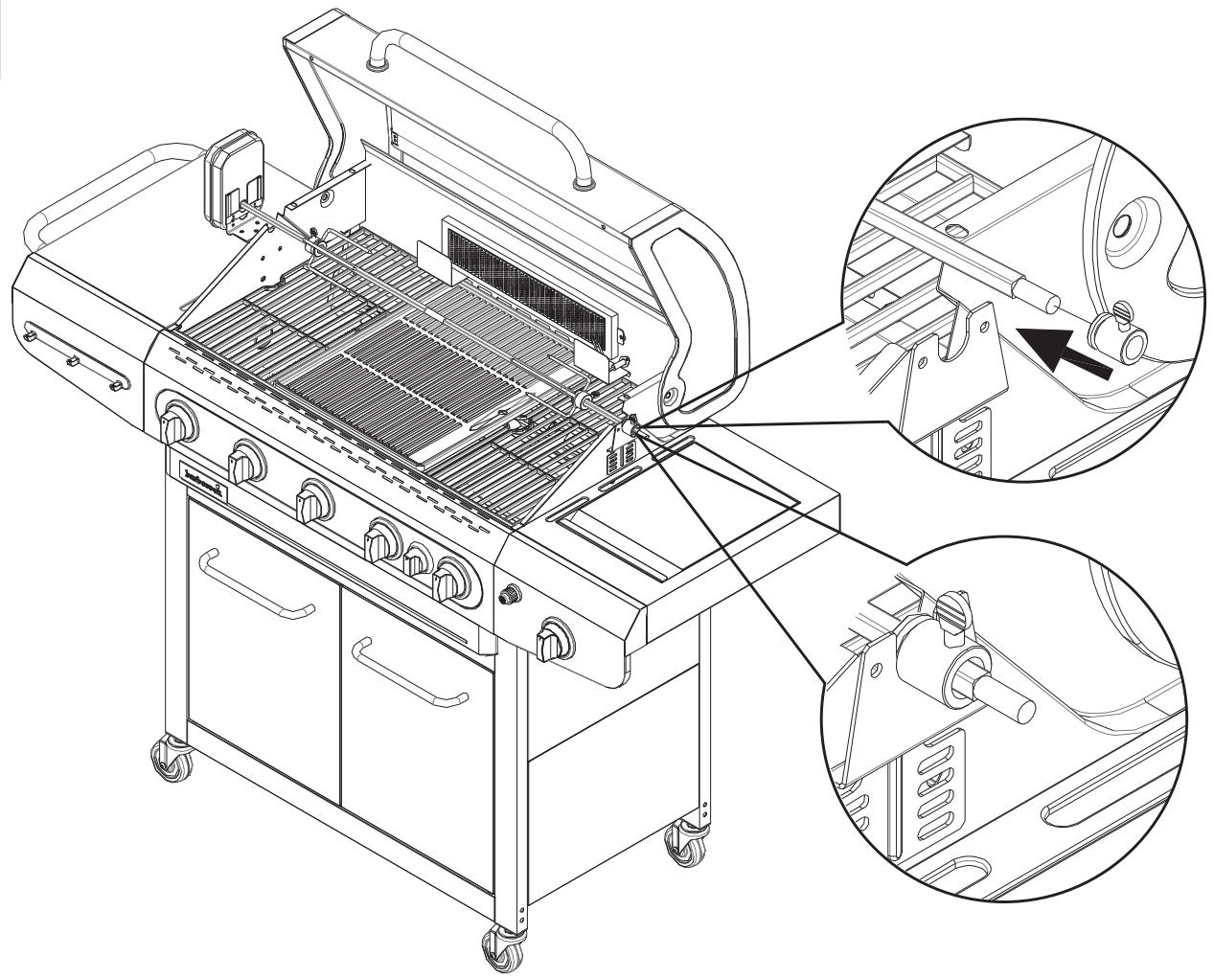 BARBECOOK SIESTA 612 - ADDITIONAL MONTAGE SPIT SET - 10