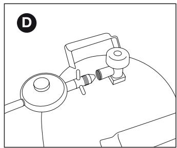 BARBECOOK SIESTA 612 - Raccorder le tuyau et la bonbonne au détendeur - 4