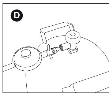BARBECOOK SIESTA 612 - Pripojenie hadice a flase k regulatóru - 4