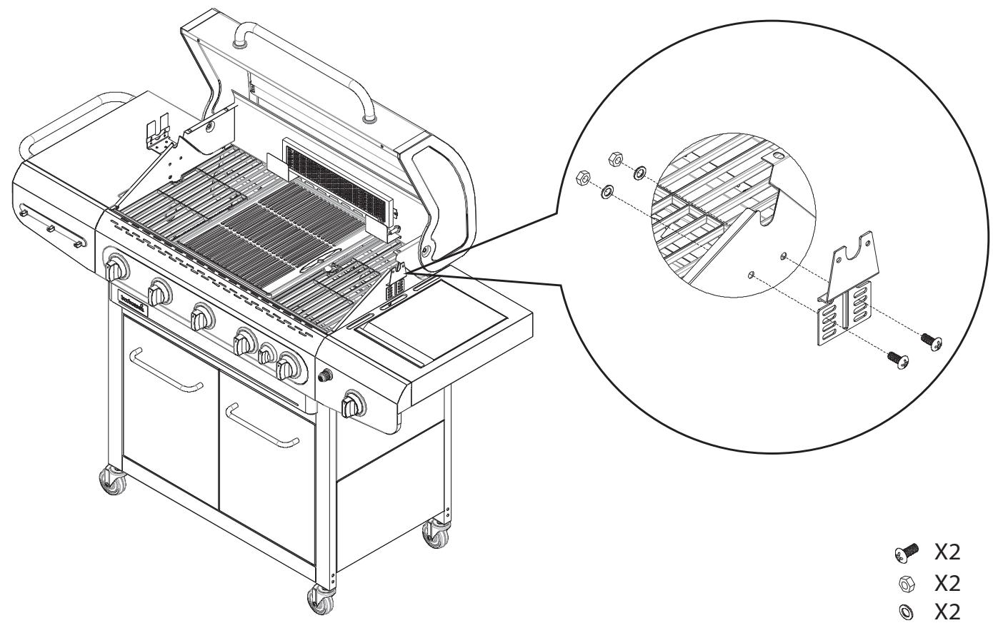 BARBECOOK SIESTA 612 - ADDITIONAL MONTAGE SPIT SET - 3