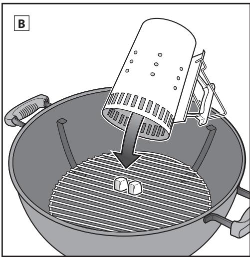 WEBER PERFORMER GBS - 51592 - Encender el carbón con cubitos de encendido - 5