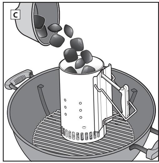 WEBER PERFORMER GBS - 51592 - Acender o carvão com cubos de acendalhas - 3