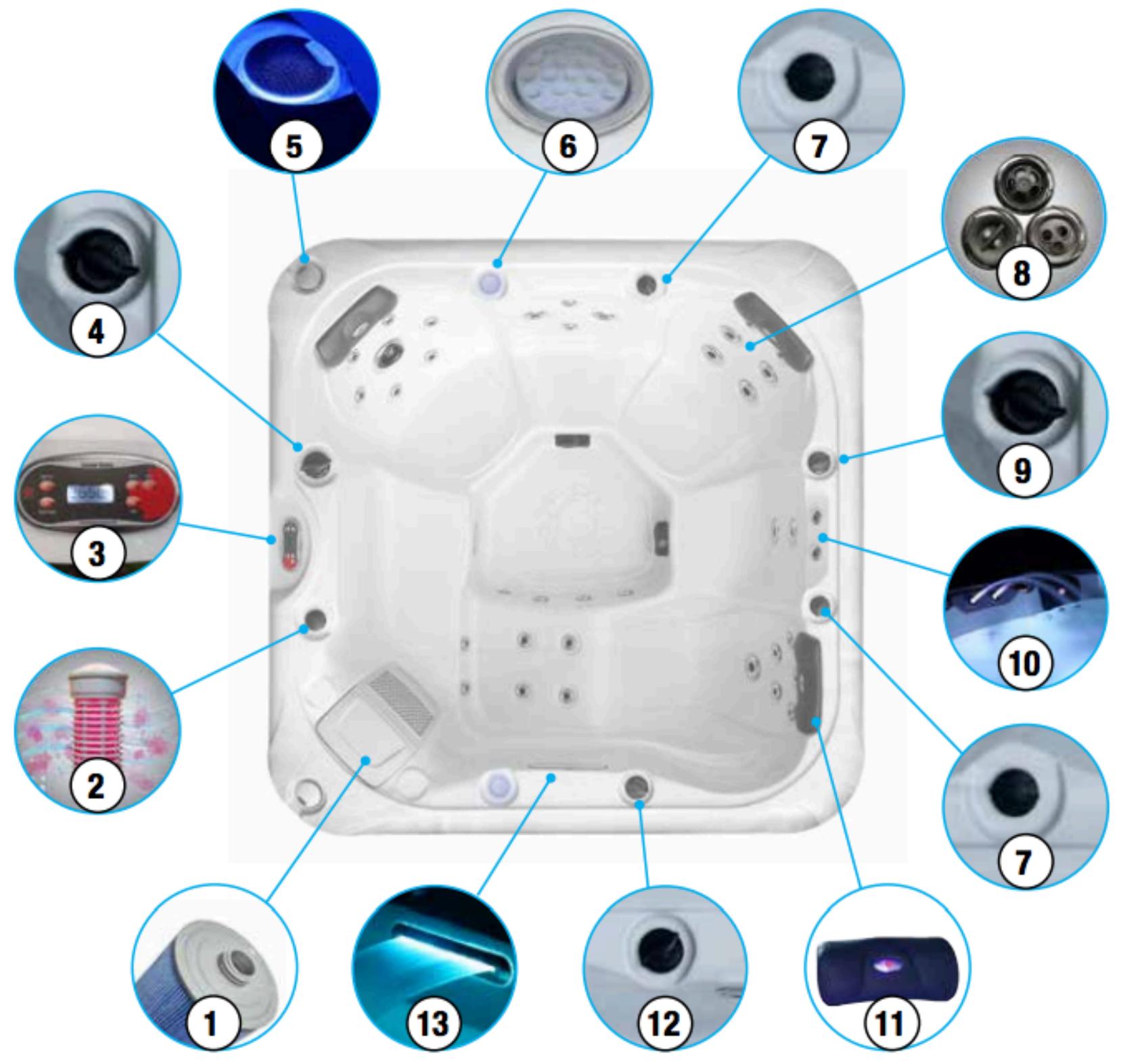 CAMBRIDGE 6 PLACES - 32A - Accès pour le raccordement électrique : - 2