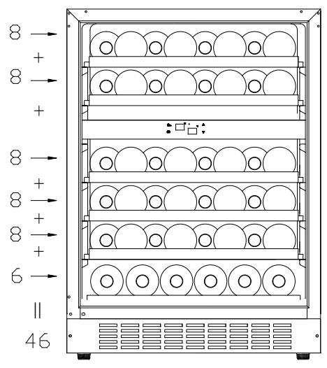 ROSIERES RWCB60/N - > Schema di conservazione vino/bevande - 1