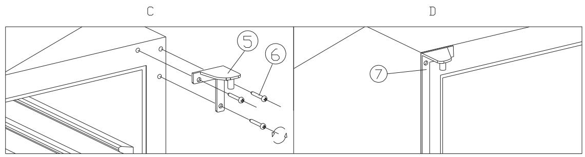 ROSIERES RWCB60/N - Tipo B (para puerta delgada de acero inoxidable) - 2