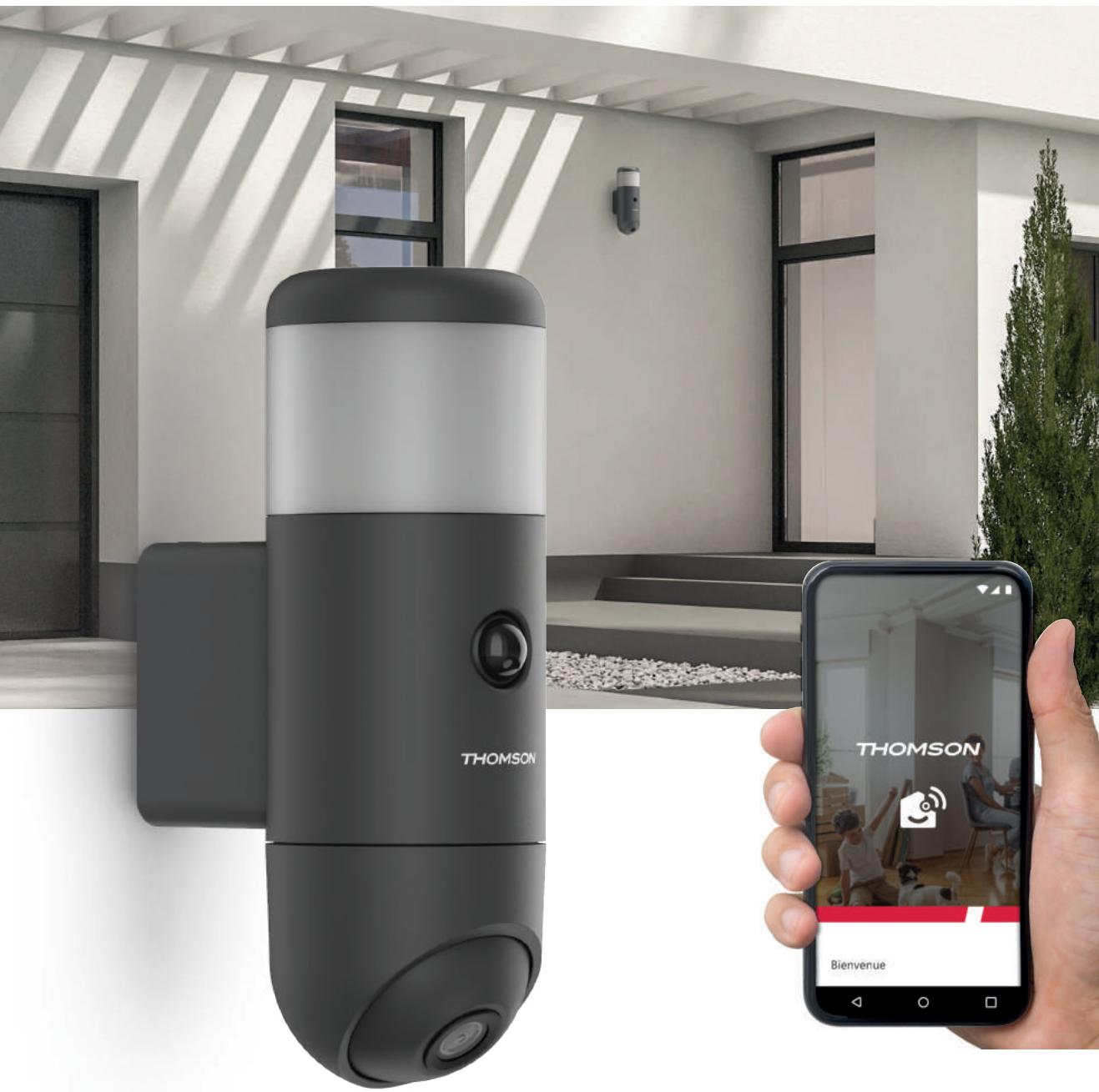 THOMSON RHEITA 100 - Caméra IP de video surveillance avec éclairage - 1