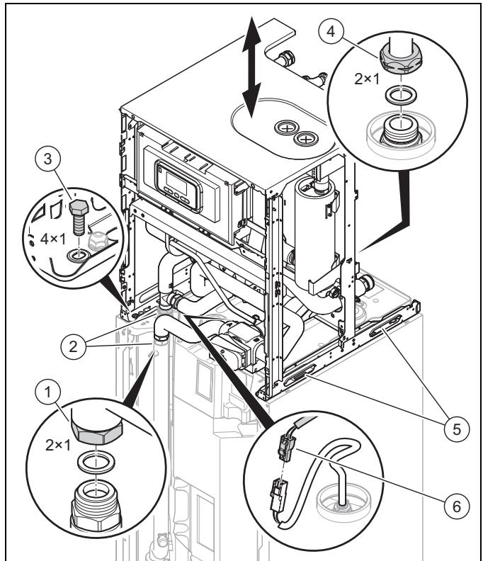 SAUNIER DUVAL GENIASET MAX 15 - FW 200-6, FEW 200-6 - Segmentation du produit en deux modules si nécessaire - 1