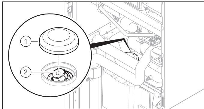 SAUNIER DUVAL GENIASET SPLIT 12 - HA 5-5 ... 12-5 STB - Contrôle de l'anode de protection en magnésium et remplacement si nécessaire - 1
