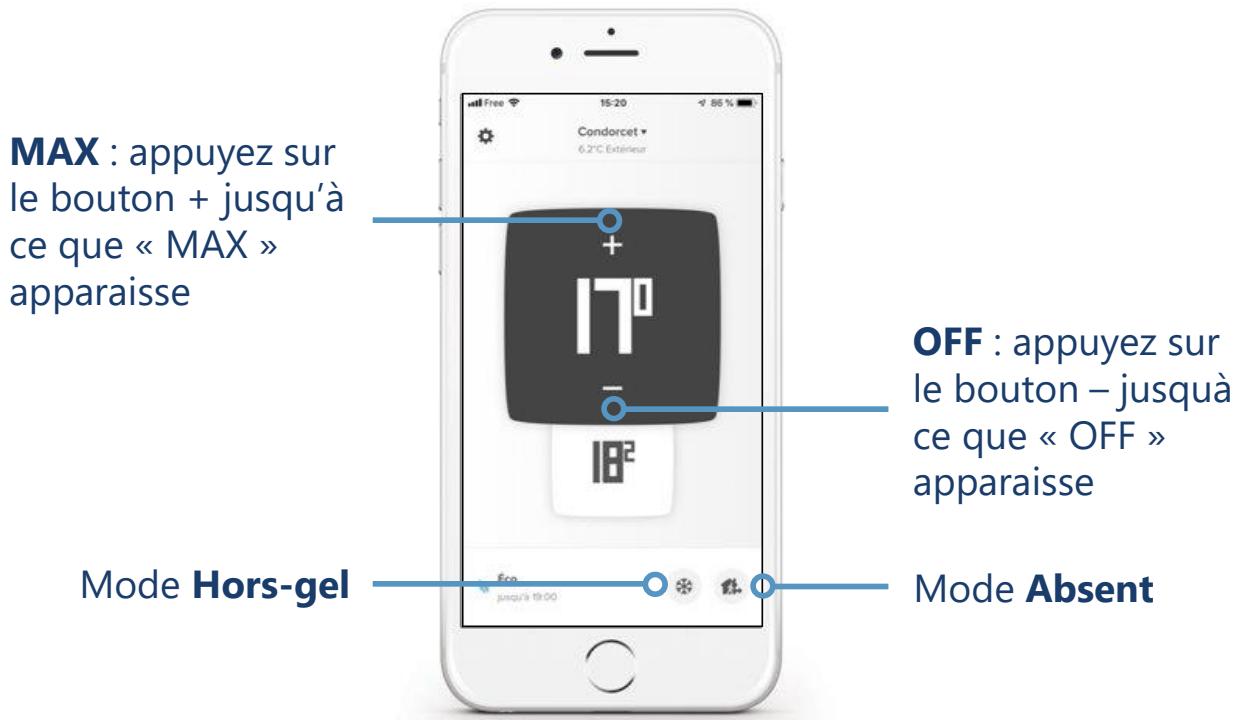 NETATMO Têtes Thermostatiques Intelligentes - - Modes spéciaux - 1