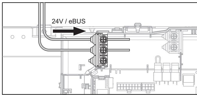 SAUNIER DUVAL GENIASET MAX 8 - FW 200-6, FEW 200-6 - Cheminement du cable dans le boitier électrique - 1