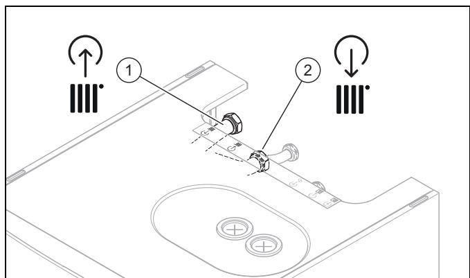 SAUNIER DUVAL GeniaSet FW 200-6, FEW 200-6 - Raccordement du circuit de chauffage - 1