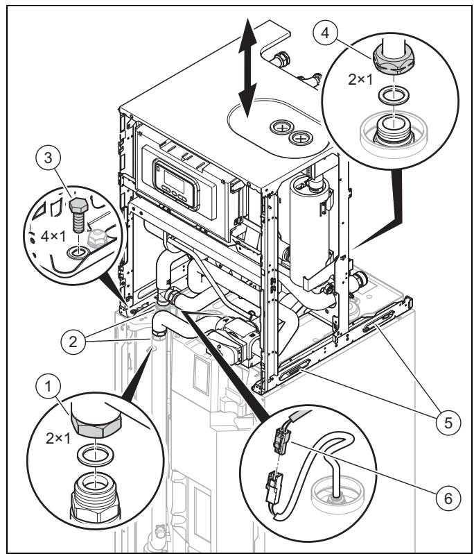 SAUNIER DUVAL GeniaSet FW 200-6, FEW 200-6 - Segmentation du produit en deux modules si nécessaire - 1