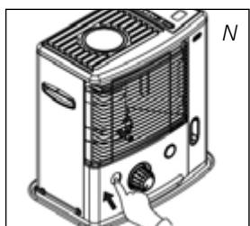 QLIMA R7327SC - E SPEGNIMENTO DELLA STUFA - 1