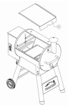 TRAEGER TFB57PUBC - PRO SéRIES 22 - INSTALL GREASE DRAIN PAN: - 2