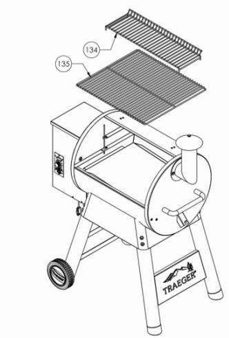 TRAEGER TFB57PUBC - PRO SéRIES 22 - POSITIONING THE PORCELAIN GRILL: - 1