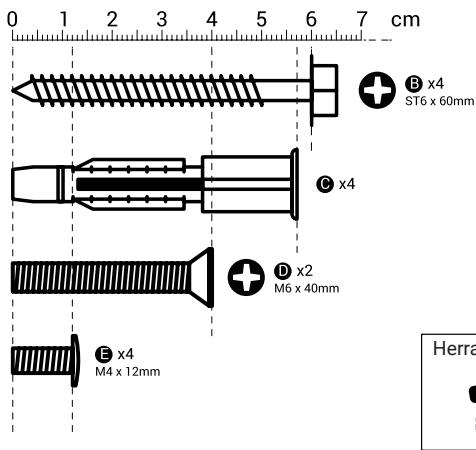 ROINTE MILANO - EL KIT DE MONTAJE CONTIENE - 1