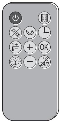 OLIMPIA SPLENDID CALDO UP T 2000 W - - Tasti funzioni telecomando - 1