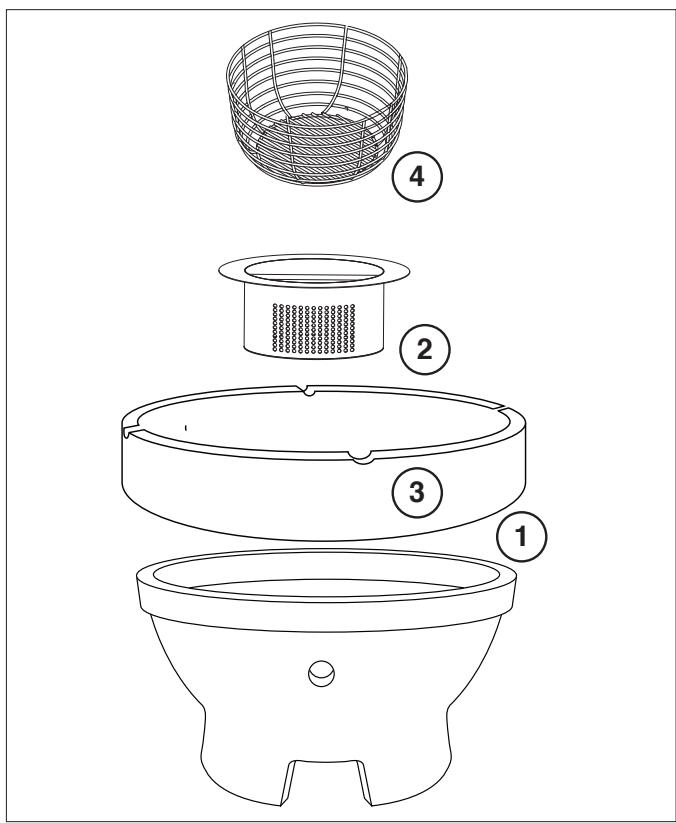 BARBECOOK KAMADO KAMAL - De opstelling van het toestel - 1
