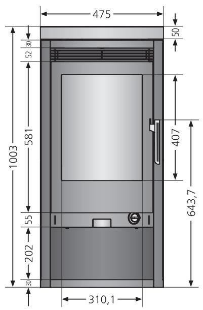 JUSTUS Baltrum 5 D II - Habillage du foyer: - 2