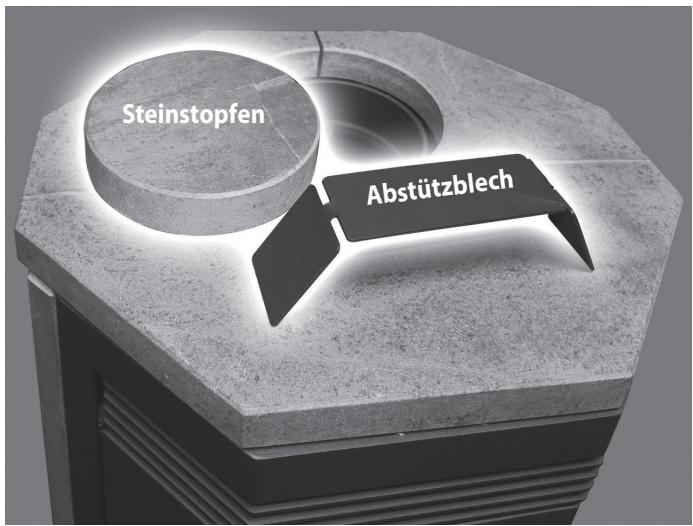 JUSTUS Baltrum 5 D II - Abstützblech Steinstopfen - 1