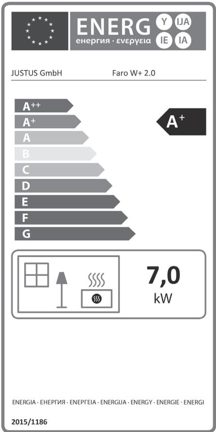 JUSTUS Faro W+ 2.0 - EN 13240:2001/A2:2004/AC:2007 - 2