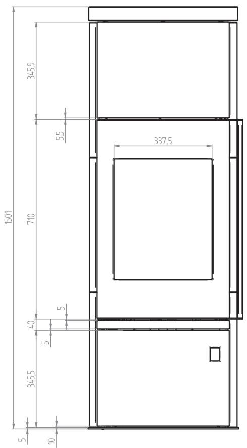 JUSTUS Faro W+ 2.0 - Feuerraumskleidung: - 2