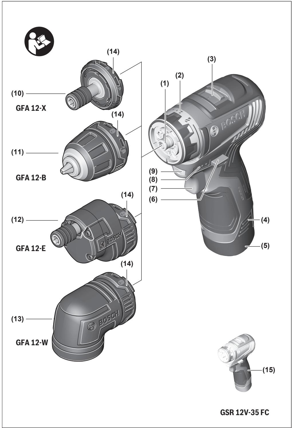 BOSCH GSR 12 V-35 FC - 1