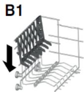 CANDY CDIN2D350PB - Using the upper basket - 4