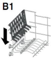 CANDY CDIN2D350PB - Beladen des oberen Geschirrkorbes - 4