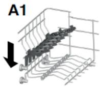 CANDY CDIN2D350PB - Using the upper basket - 2