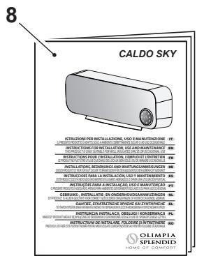 OLIMPIA SPLENDID CALDO SKY - - Προσδιορισμός των βασικών μερών και εξαρτημάτων που παρέχονται - 6