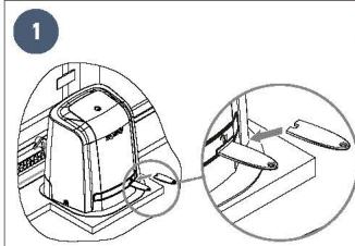 SOMFY SLIDYMOOVE 600 - Déverrouiller le moteur - 1