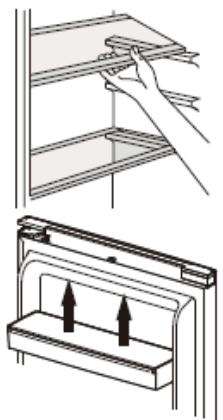BRANDT BIL1220FS - Positioning the small door trays - 1