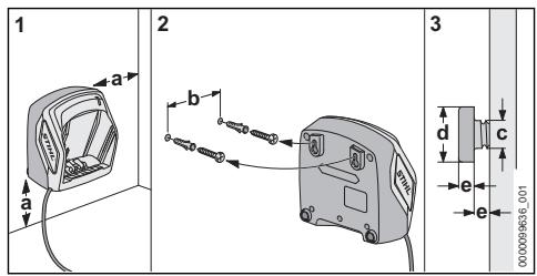 STIHL HSA 60 - Ladegerät an eine Wand montieren - 1
