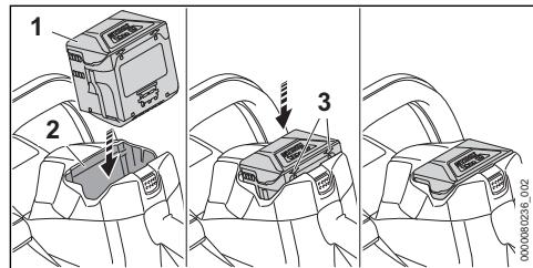 STIHL HSA 60 - Inserting the Battery - 1