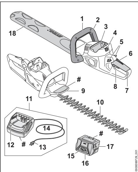 STIHL HSA50 - Hedge Trimmer, Battery and Charger - 1