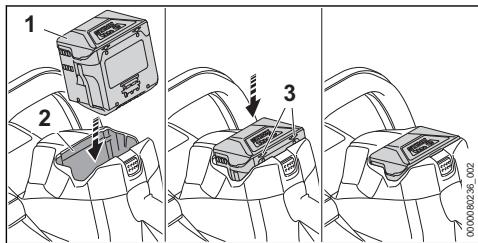 STIHL HSA50 - Inserting the Battery - 1