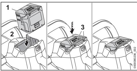 STIHL HSA50 - Inserimento della batteria - 1