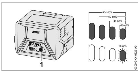 STIHL HSA50 - Ladezustand anzeigen - 1