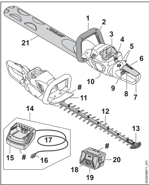 STIHL HSA60 - Hedge Trimmer, Battery and Charger - 1