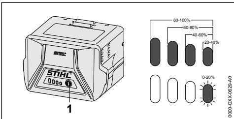 STIHL HSA60 - Laadtoestand weergeven - 1