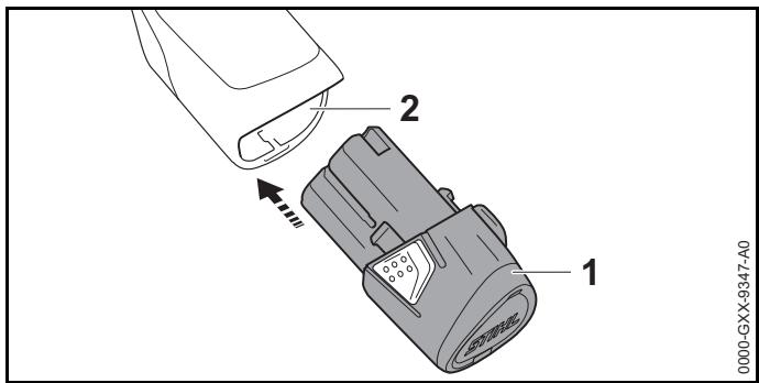 STIHL HSA26 - Accu aanbrengen - 1
