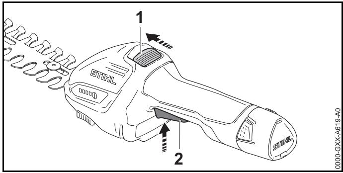 STIHL HSA26 - Strauchschere einschalten - 1
