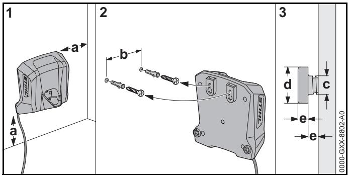STIHL HSA26 - Mounting the Charger on a Wall - 1