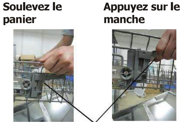 BRANDT BKDD435J2 - Régler le panier du haut - 1