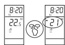HONEYWELL HOME T140 - Visualisation de la consigne courante - 1